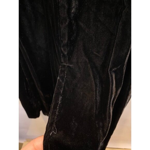 Double D Ranch Small Black Crushed Velvet Maxi Skirt Elastic Waist GUC** - Picture 5 of 9